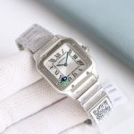 Cartier Santos W2SA0033 27*34mm Swiss Quartz Movement White Face Lady Watch